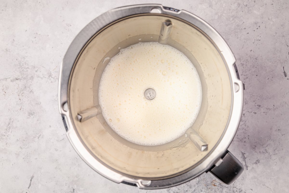Gelatina añadida a la panna cotta en Thermomix