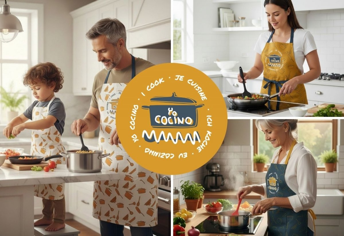 Gente cocinando con el delantal YoCocino