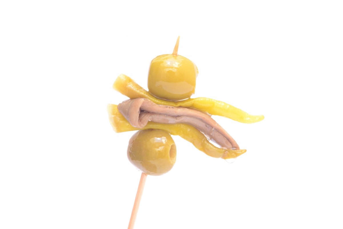 Gilda con anchoa, guindilla y aceituna de Mercadona