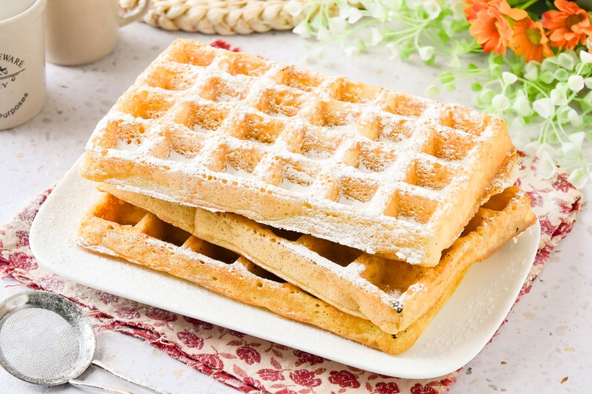 Gofres de Bruselas listos para comer