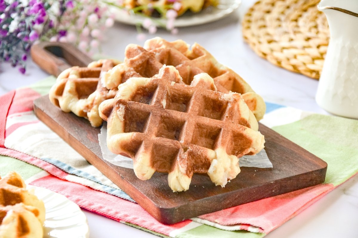 Gofres de Lieja listos para comer