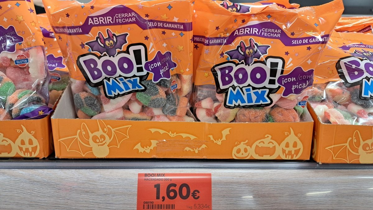 Golosinas Halloween mix con pica Hacendado