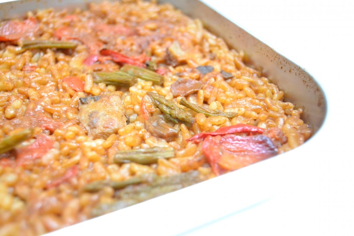 Grano suelto del arroz con verduras precocinado de Mercadona