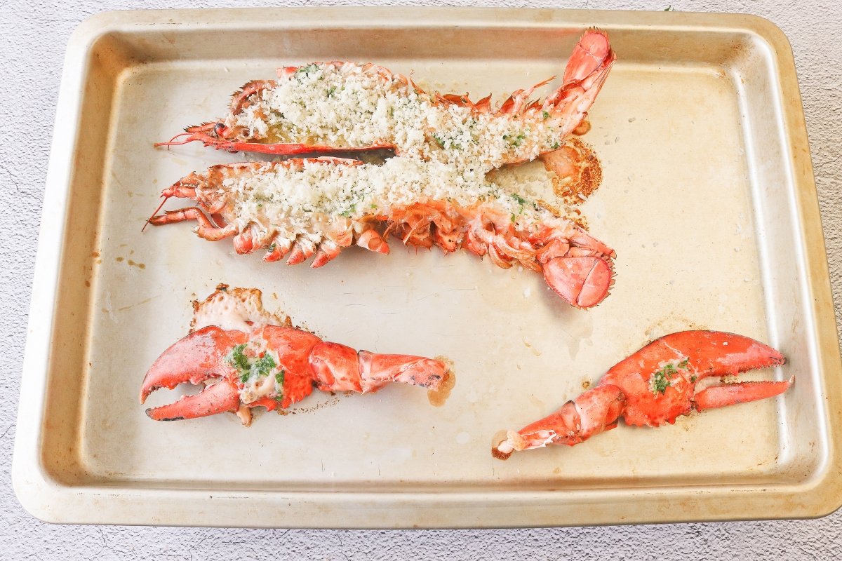 Gratinar el bogavante en el horno