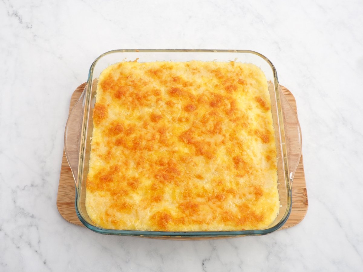 Gratinar el cottage pie en el horno