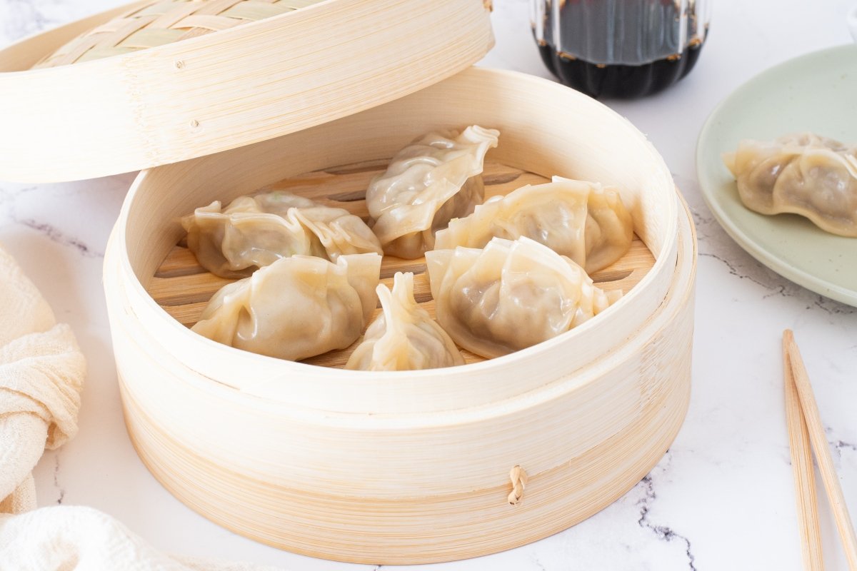 Gyozas de cerdo listas para servir