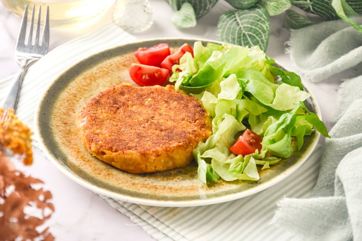 Hamburguesas de calabaza listas para comer