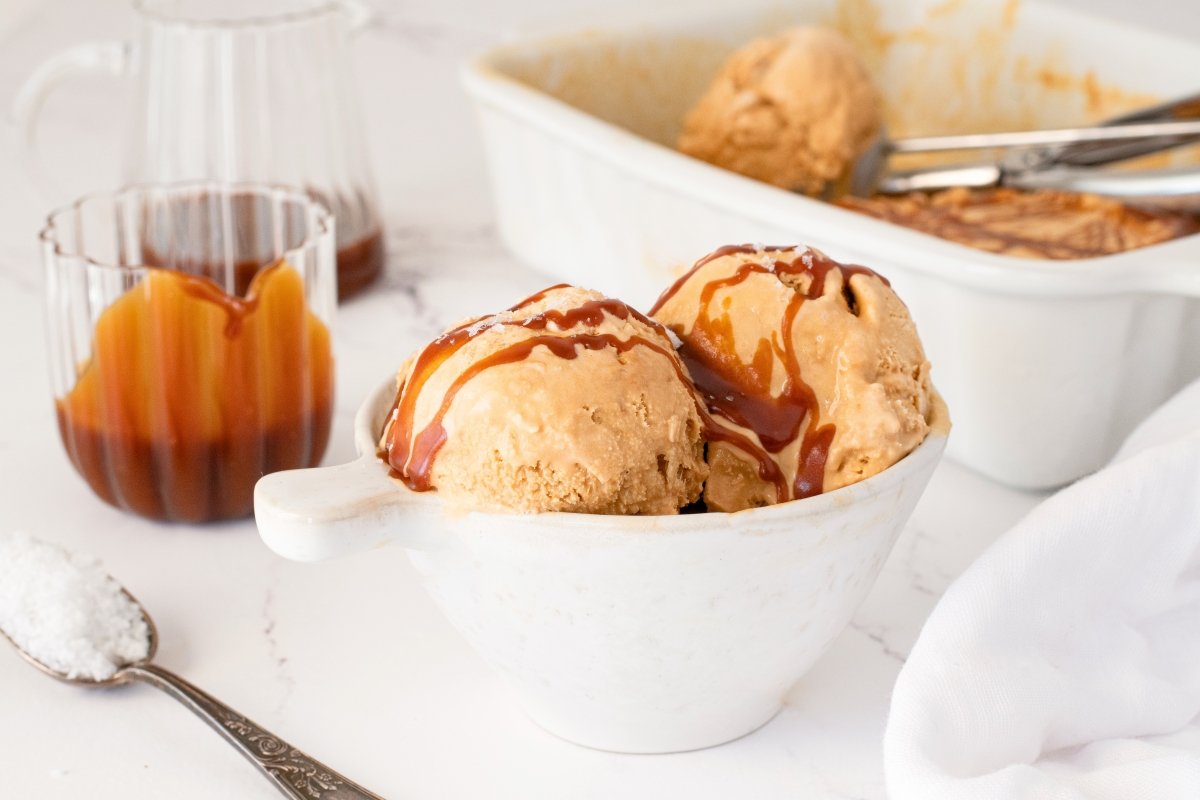 Helado de caramelo salado