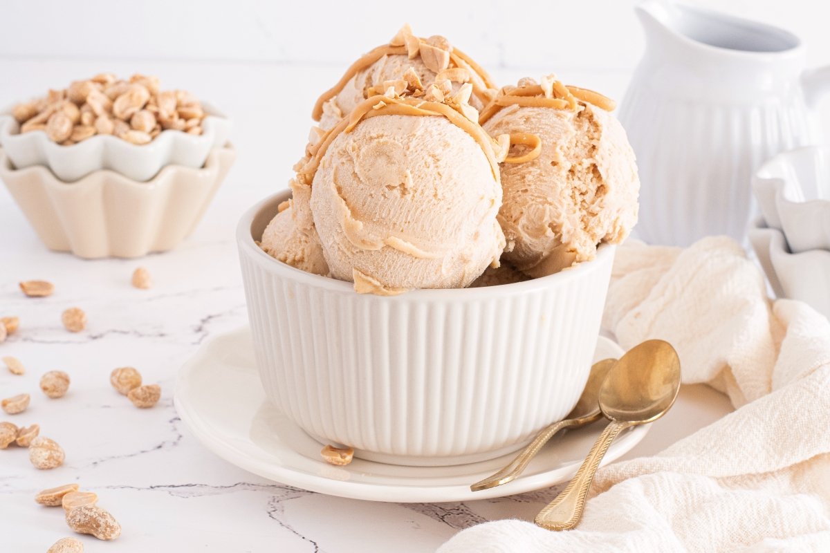 Helado de crema de cacahuete