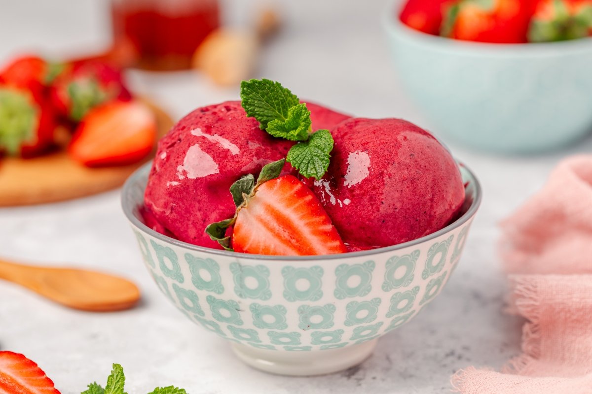 Helado de frutas congeladas en Thermomix preparado