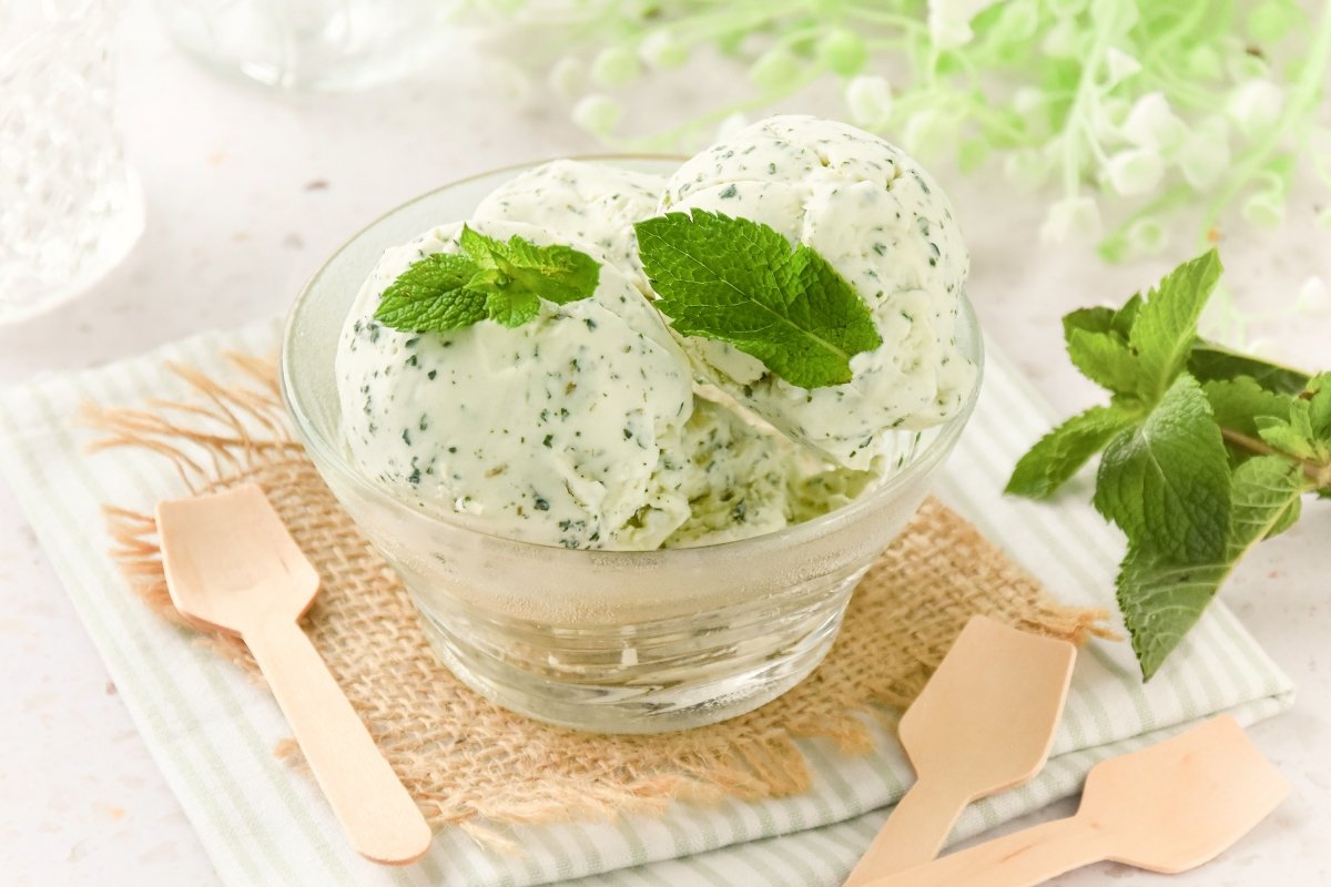 Helado de menta casero