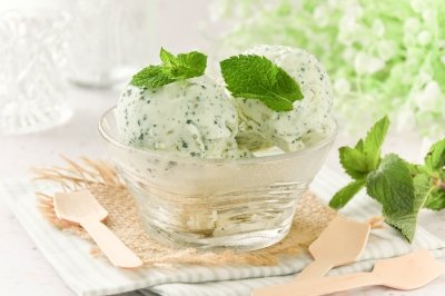 Helado de menta