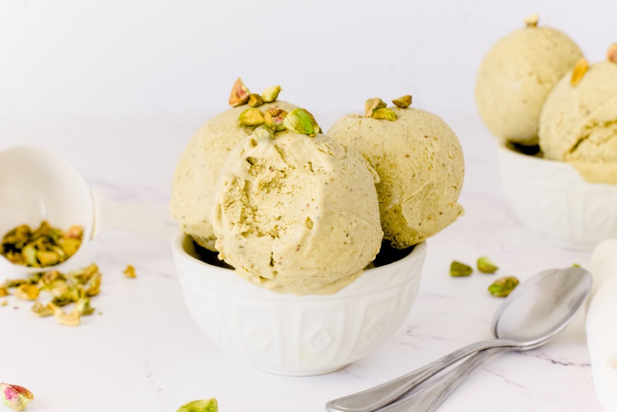 Helado de pistachos