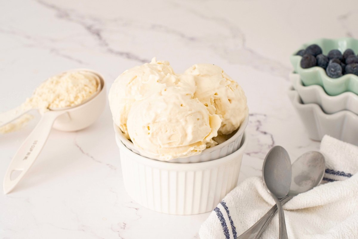 Helado de proteína listo para servir