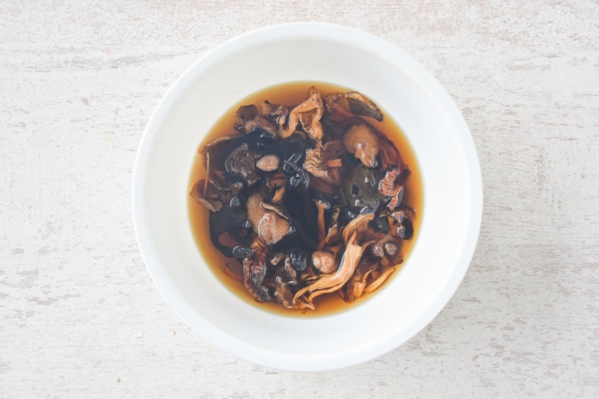 Hidratamos las setas secas