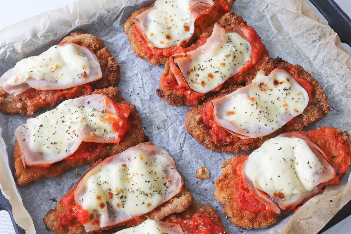 Milanesa a la napolitana 10 Hornear las milanesas a la napolitana