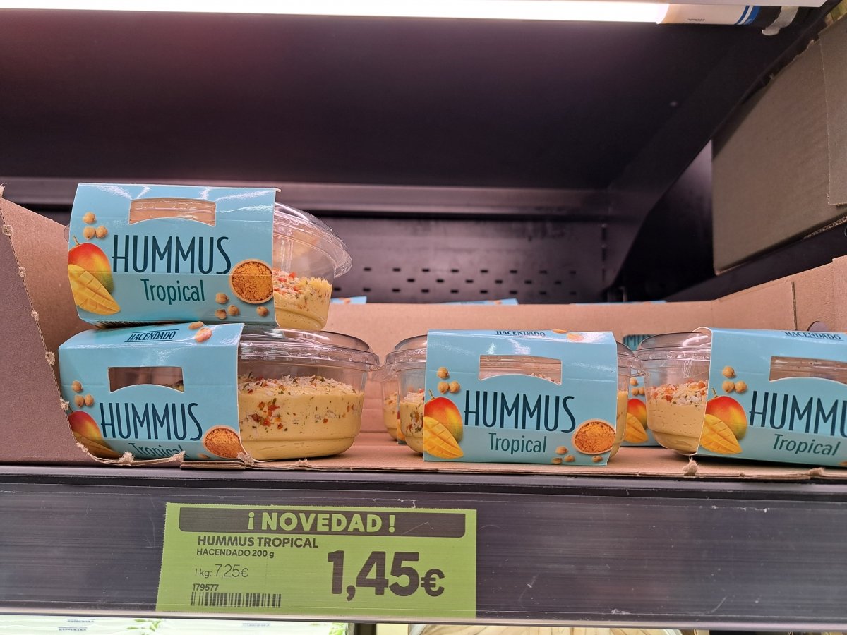 Hummus de garbanzos Tropical Hacendado con mango y curry