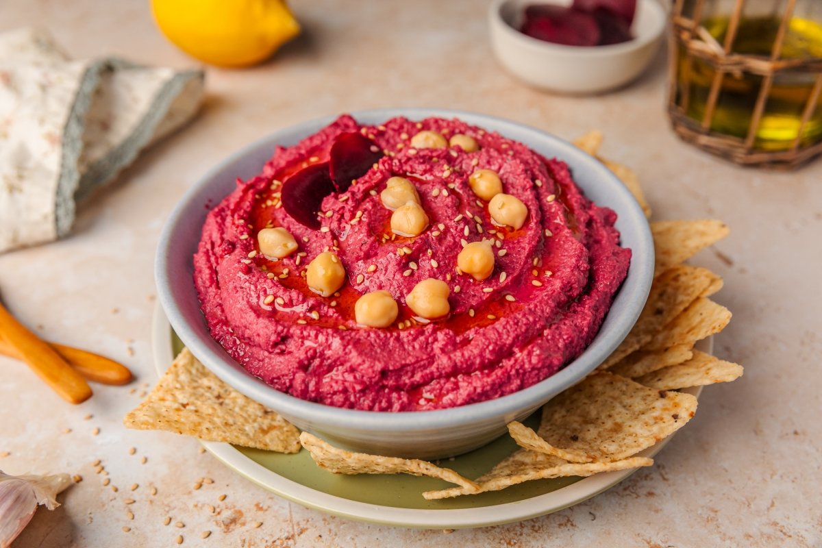 Hummus de remolacha en Thermomix preparado
