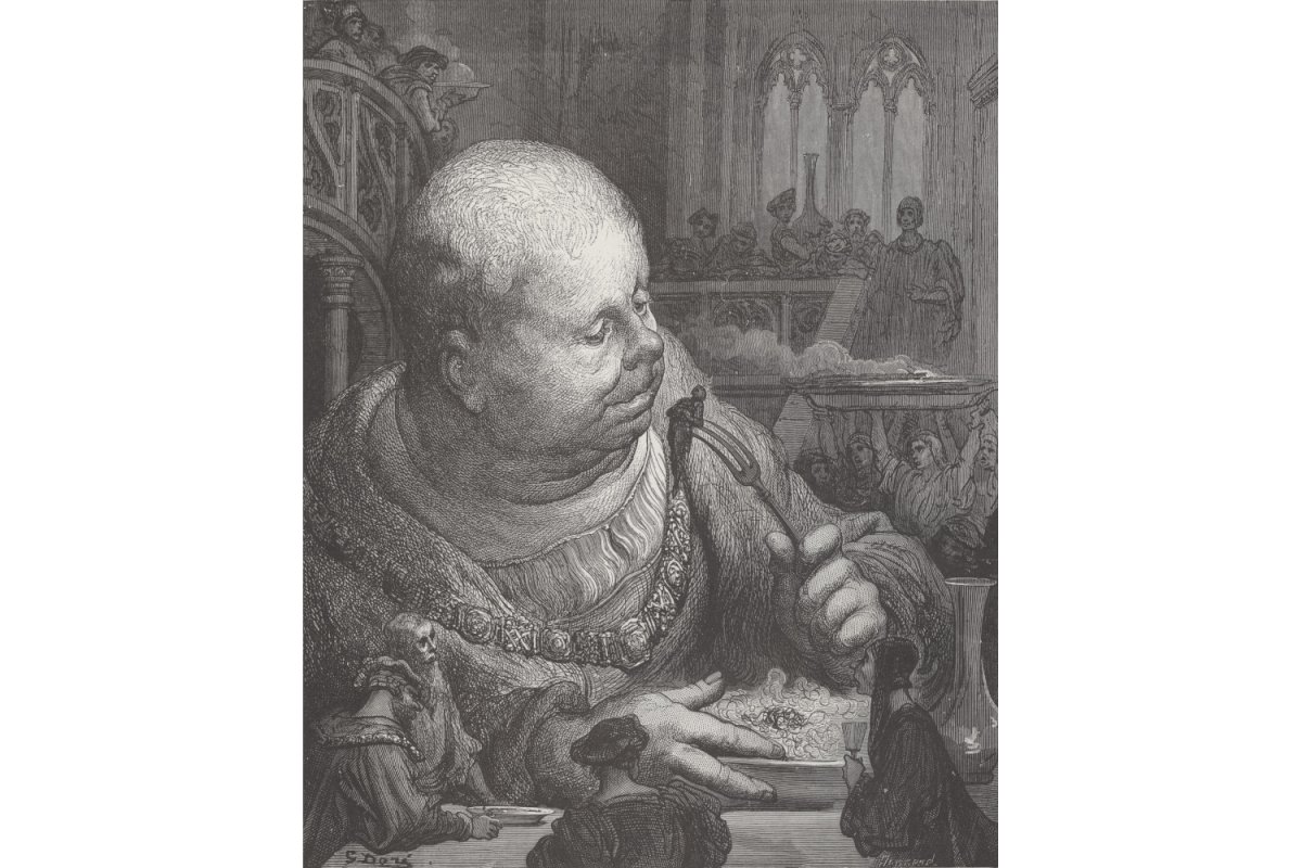 Ilustración del personaje literario de Gargantúa de Gustave Doré