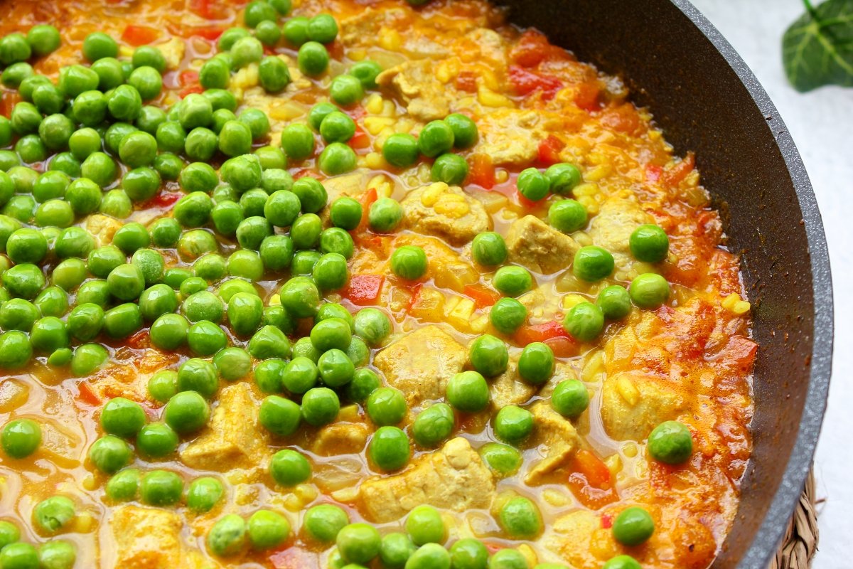 Add the peas and parmesan