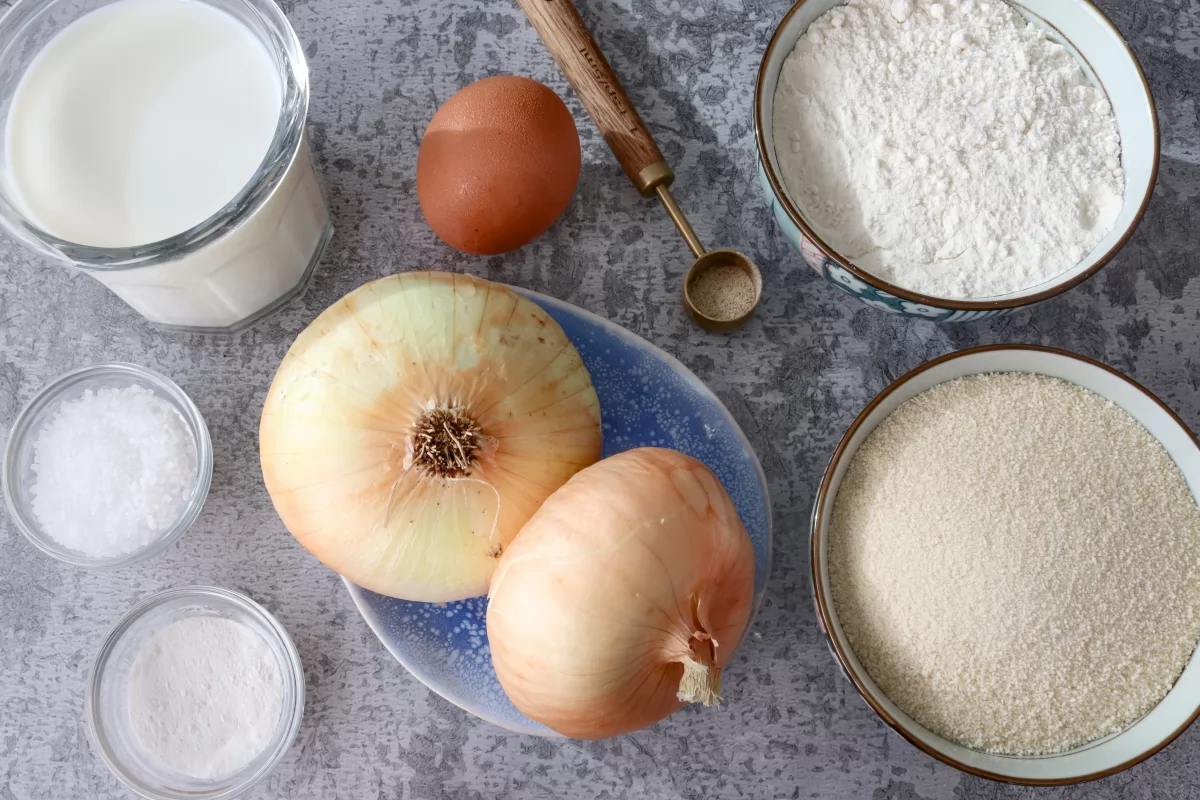 Ingredientes de los aros de cebolla caseros