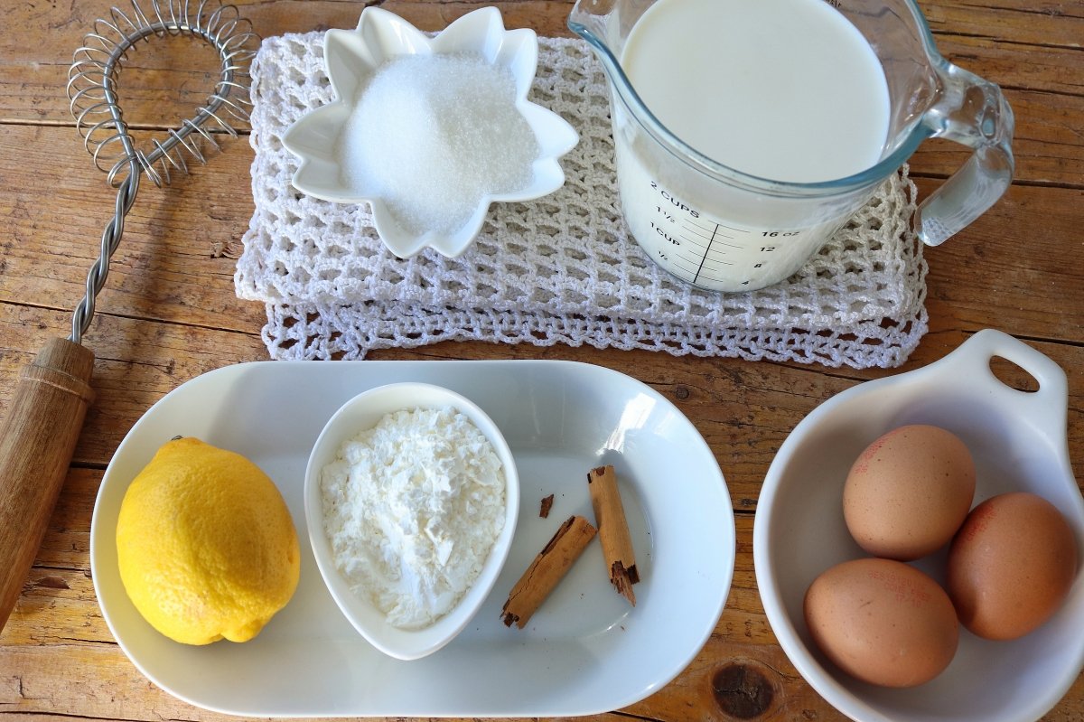 Ingredientes crema pastelera