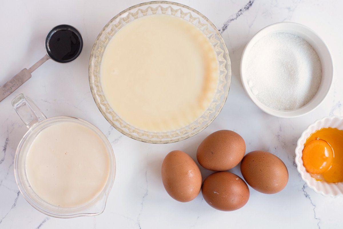 Ingredientes de la crema volteada