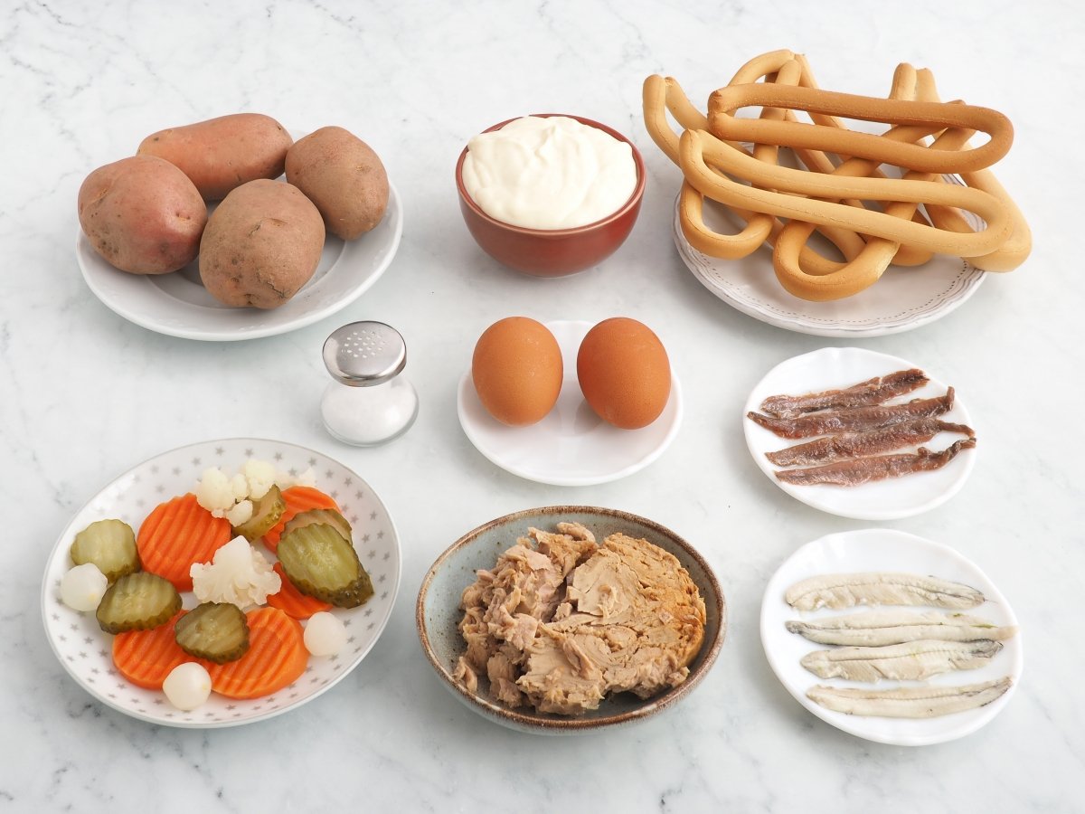 Ingredientes de la ensaladilla murciana