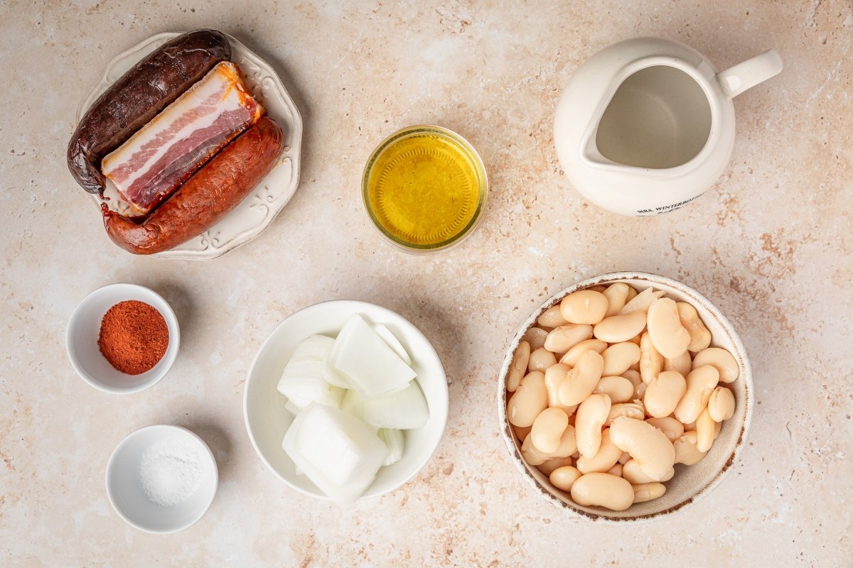 Ingredientes de la fabada en Thermomix