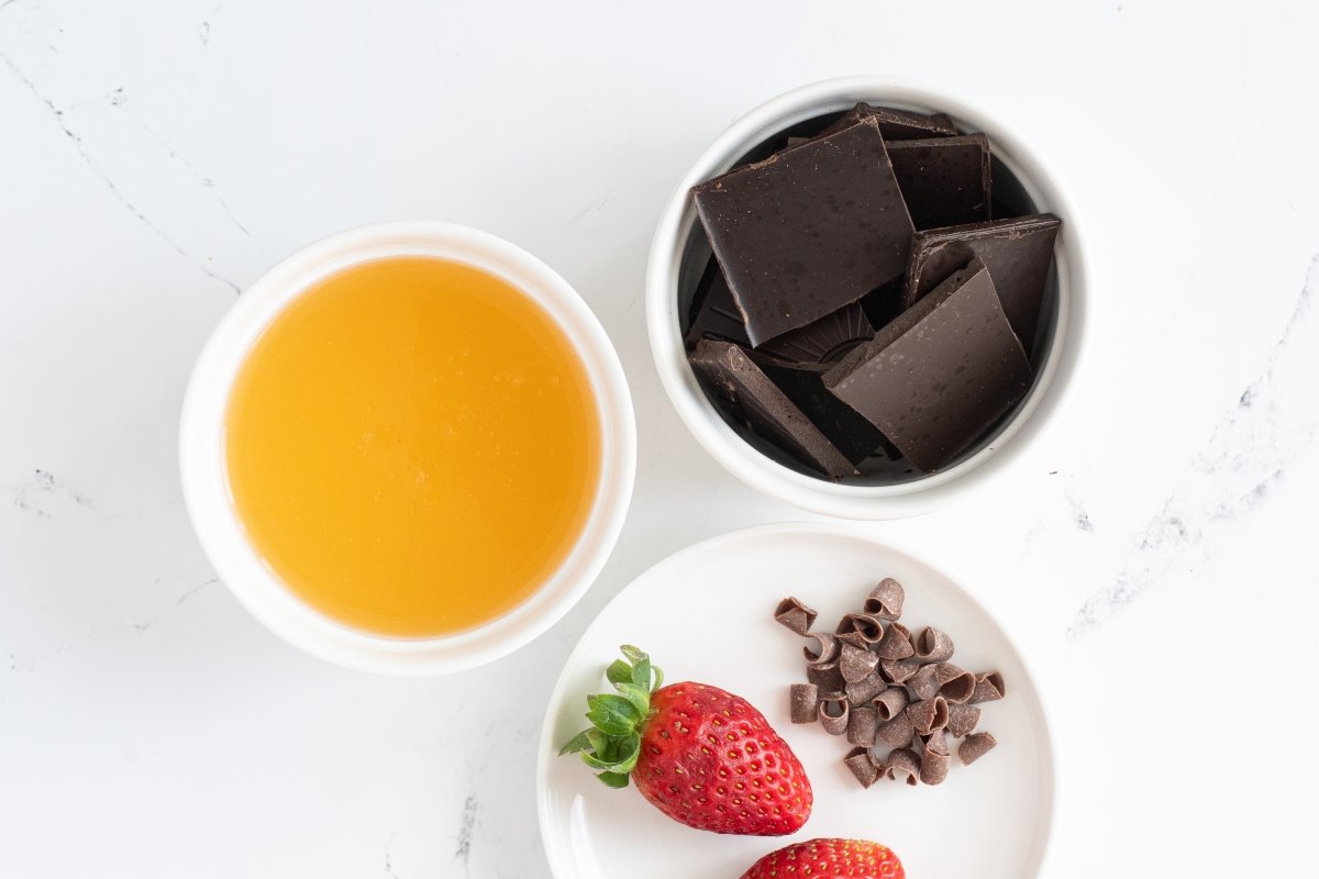Ingredientes de la mousse de chocolate vegana