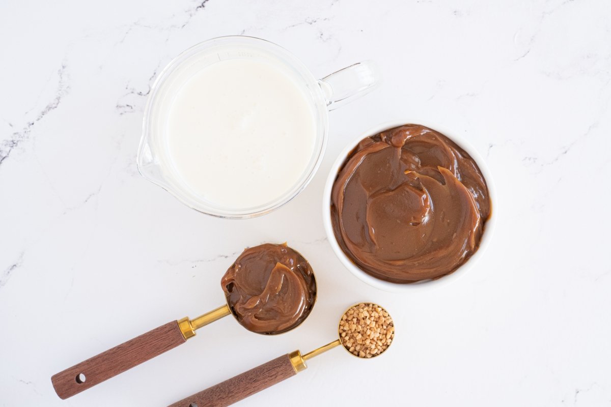 Ingredientes de la mousse de dulce de leche