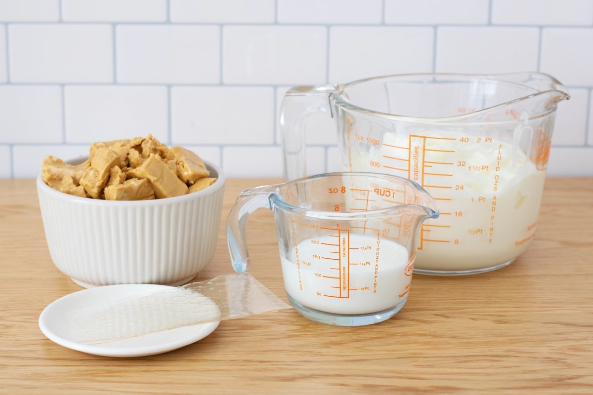 Ingredientes de la mousse de turrón blando