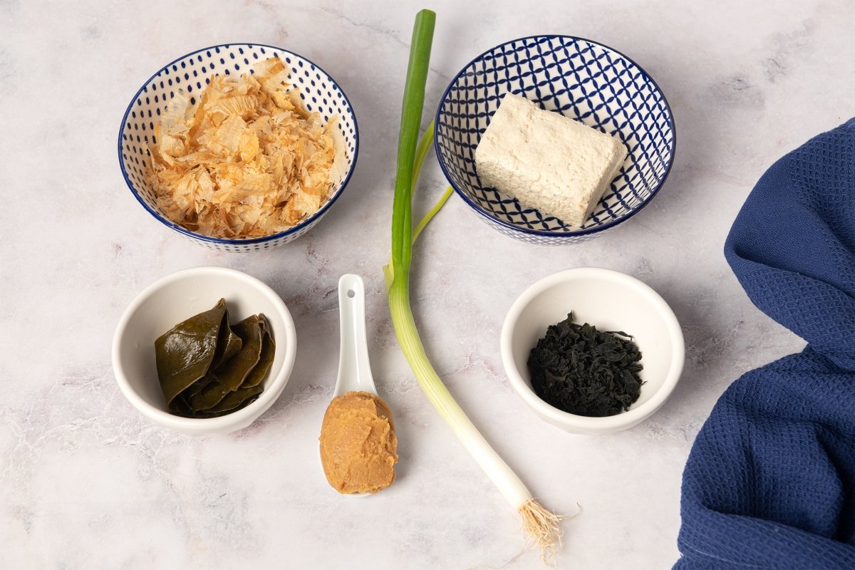 Ingredientes de la sopa de miso