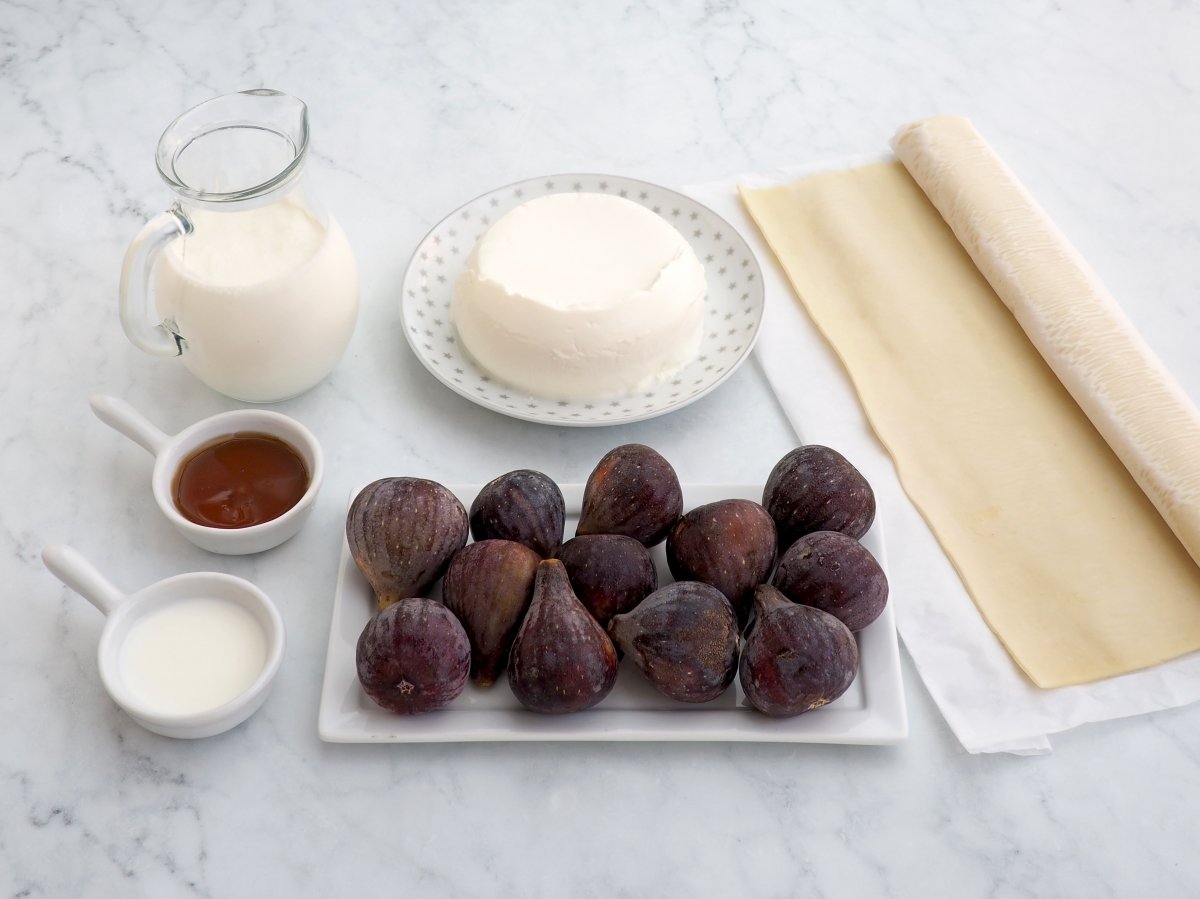 Ingredientes de la tarta de higos