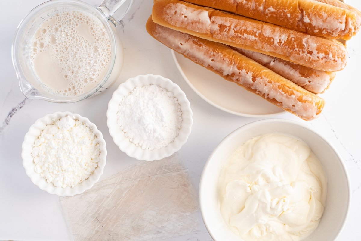 Ingredientes de la tarta de horchata y fartons