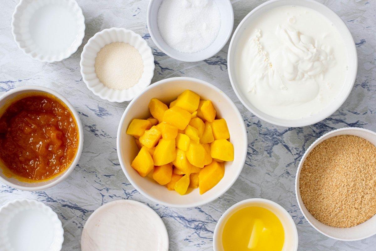 Ingredientes de la tarta de mango