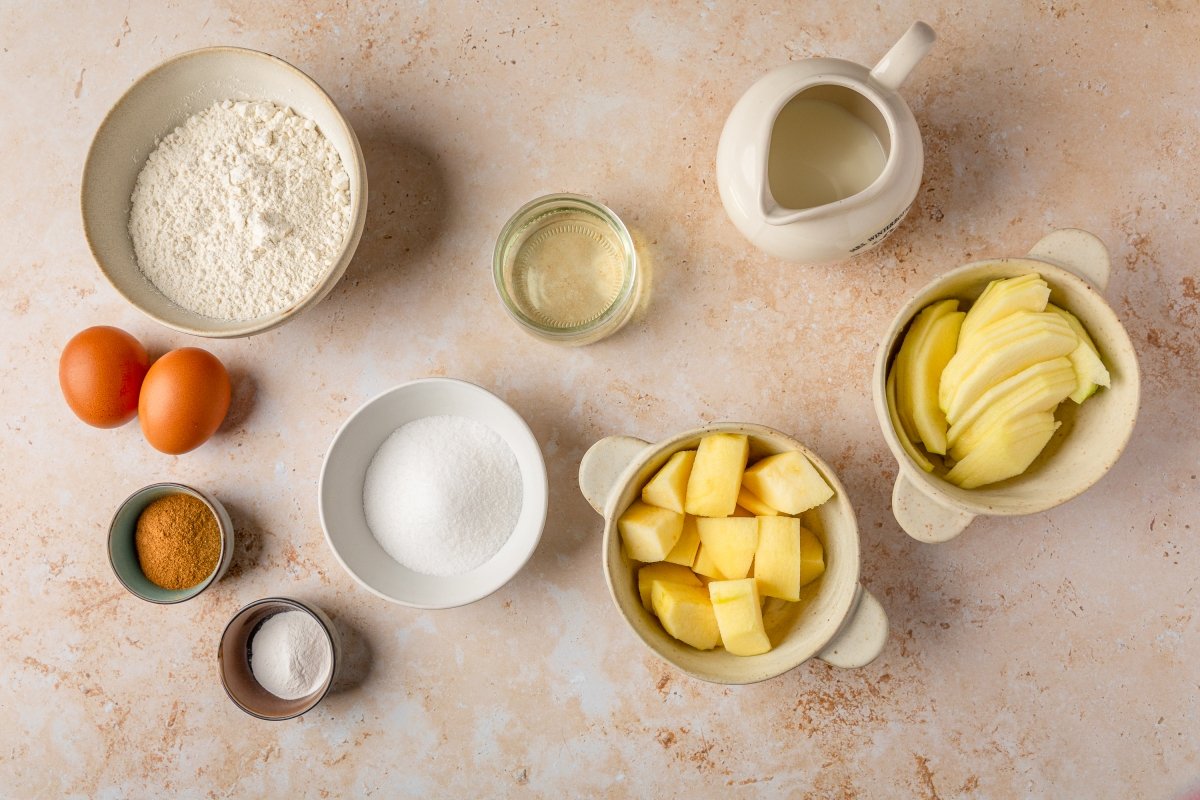 Ingredientes de la tarta de manzana con Thermomix