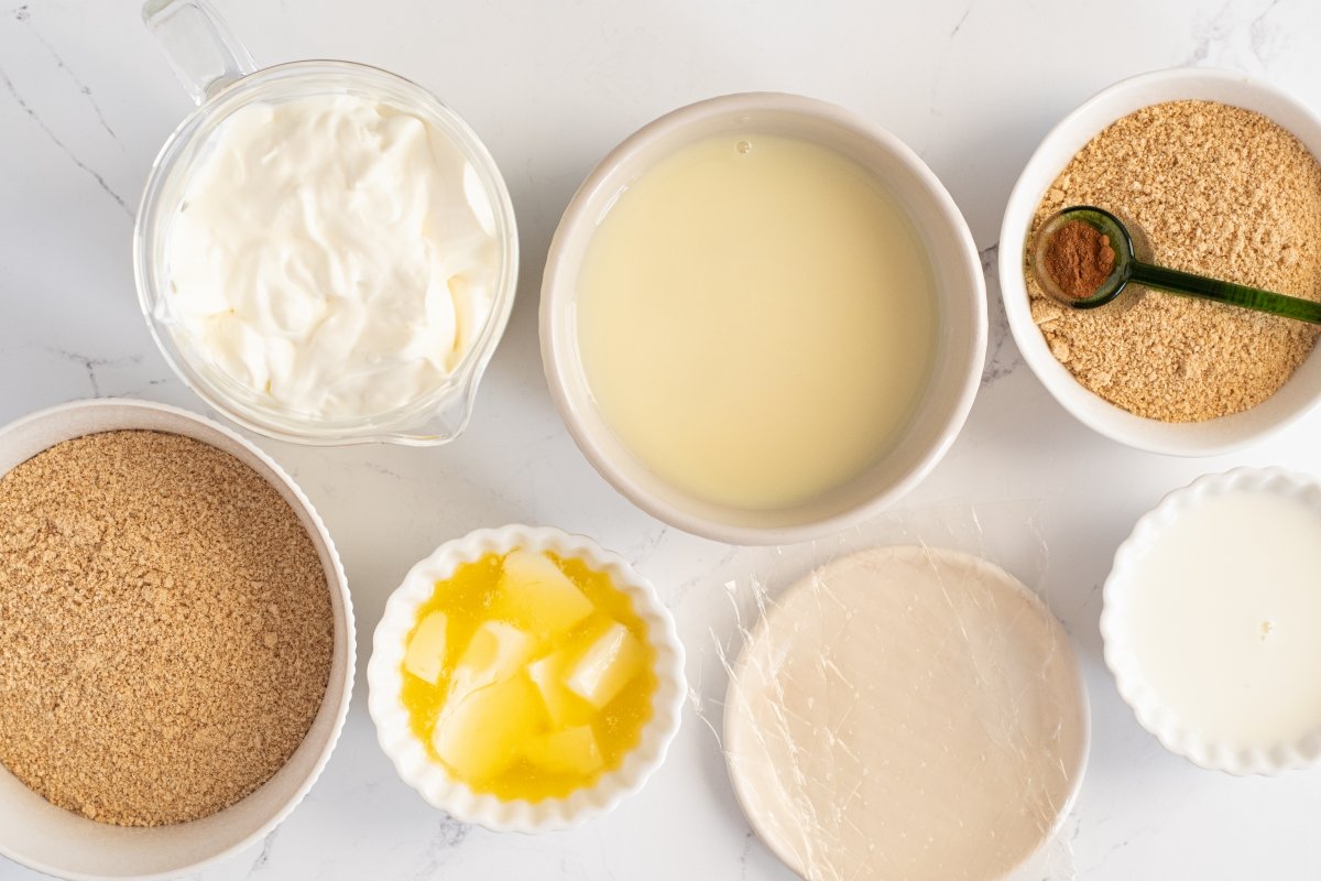 Ingredientes de la tarta de nata portuguesa