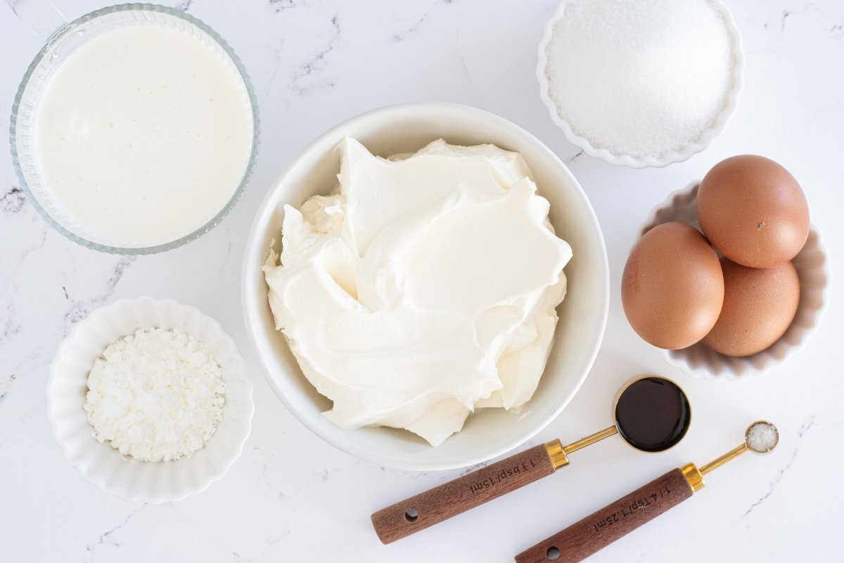 Ingredientes de la tarta de queso sin gluten