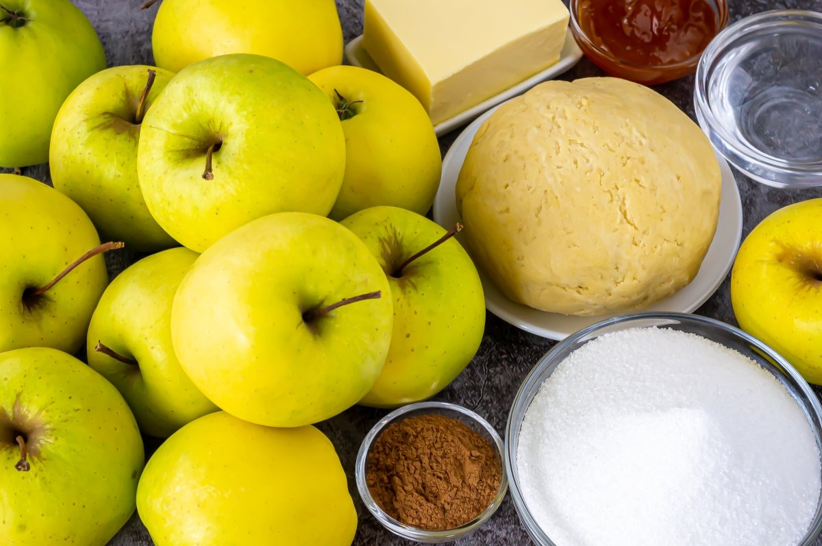 Ingredientes de la tarta Tatin de manzana