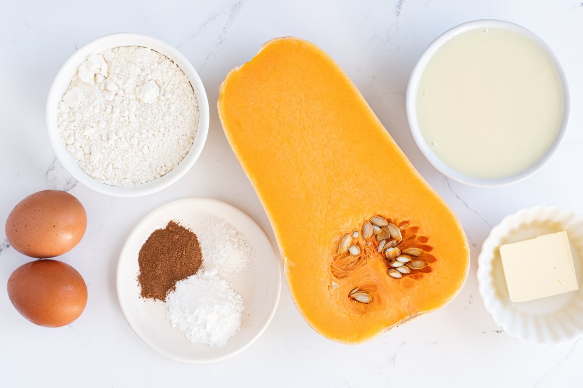 Ingredientes de la torta de auyama