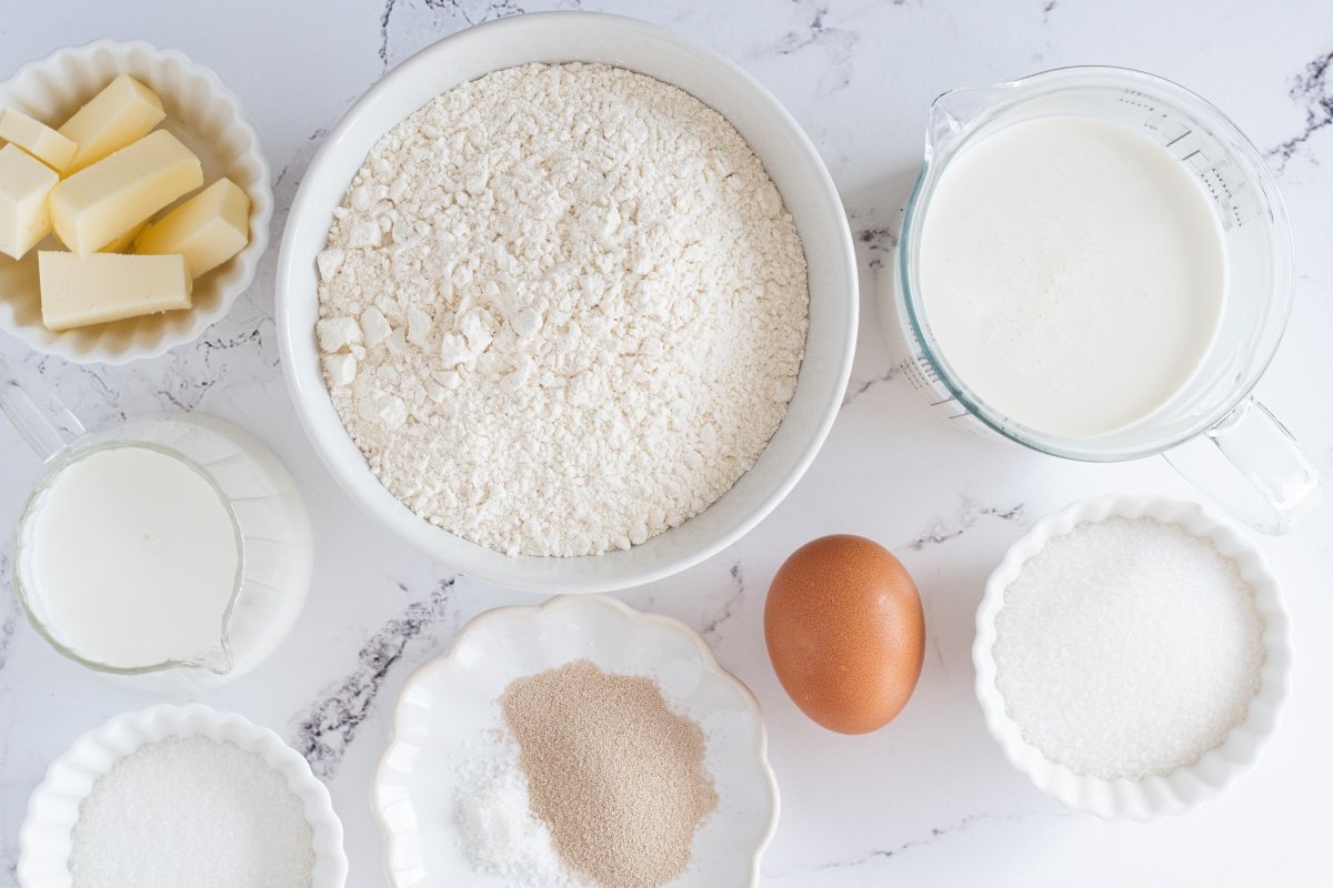 Ingredientes de la torta de nata