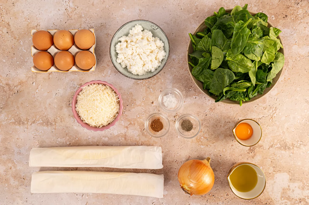 Ingredientes de la torta pascualina