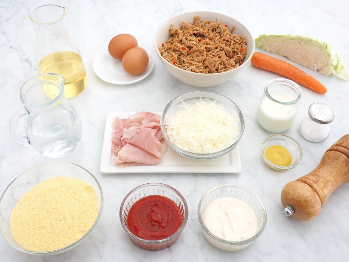 Ingredientes de las arepas cabimeras