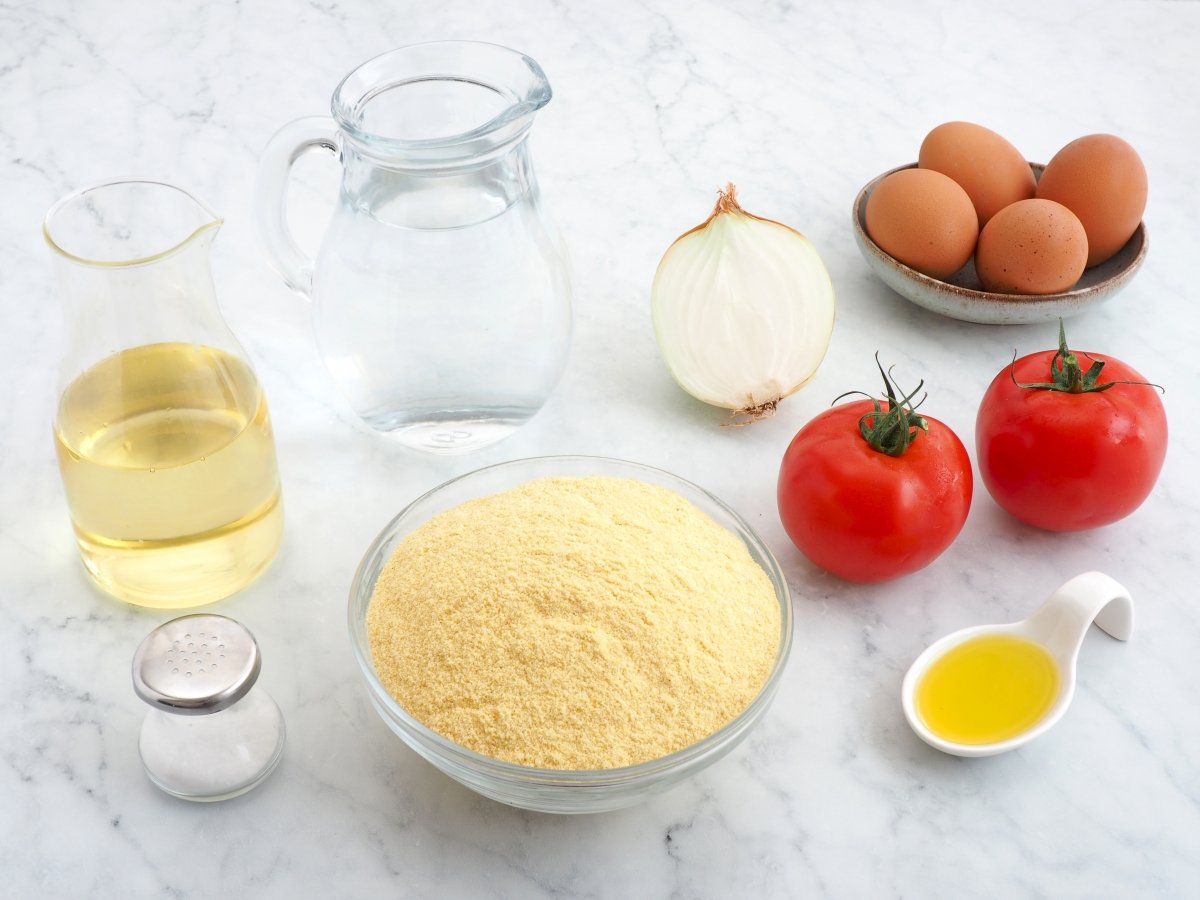 Ingredientes de las arepas fritas