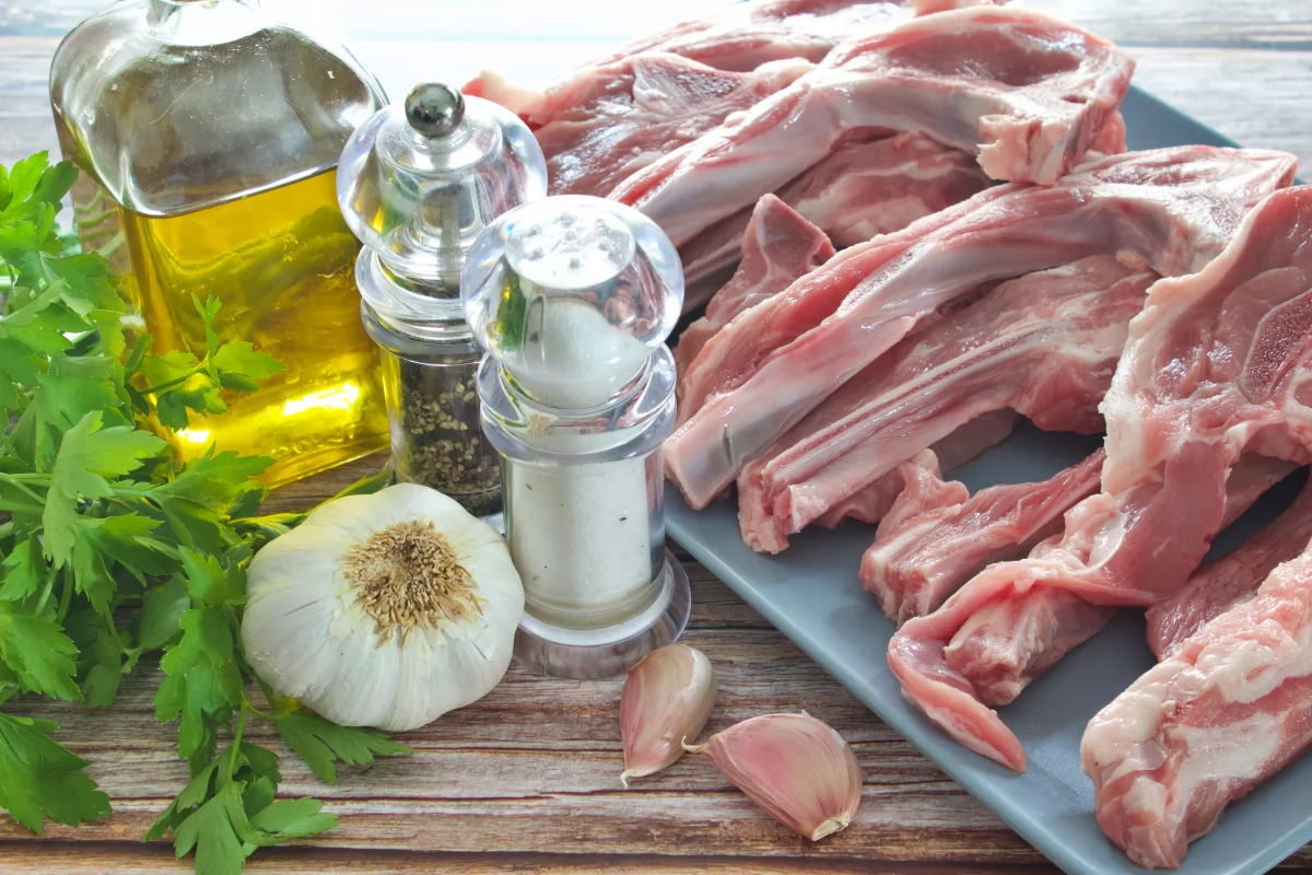 Ingredientes de las chuletas de cordero a la plancha