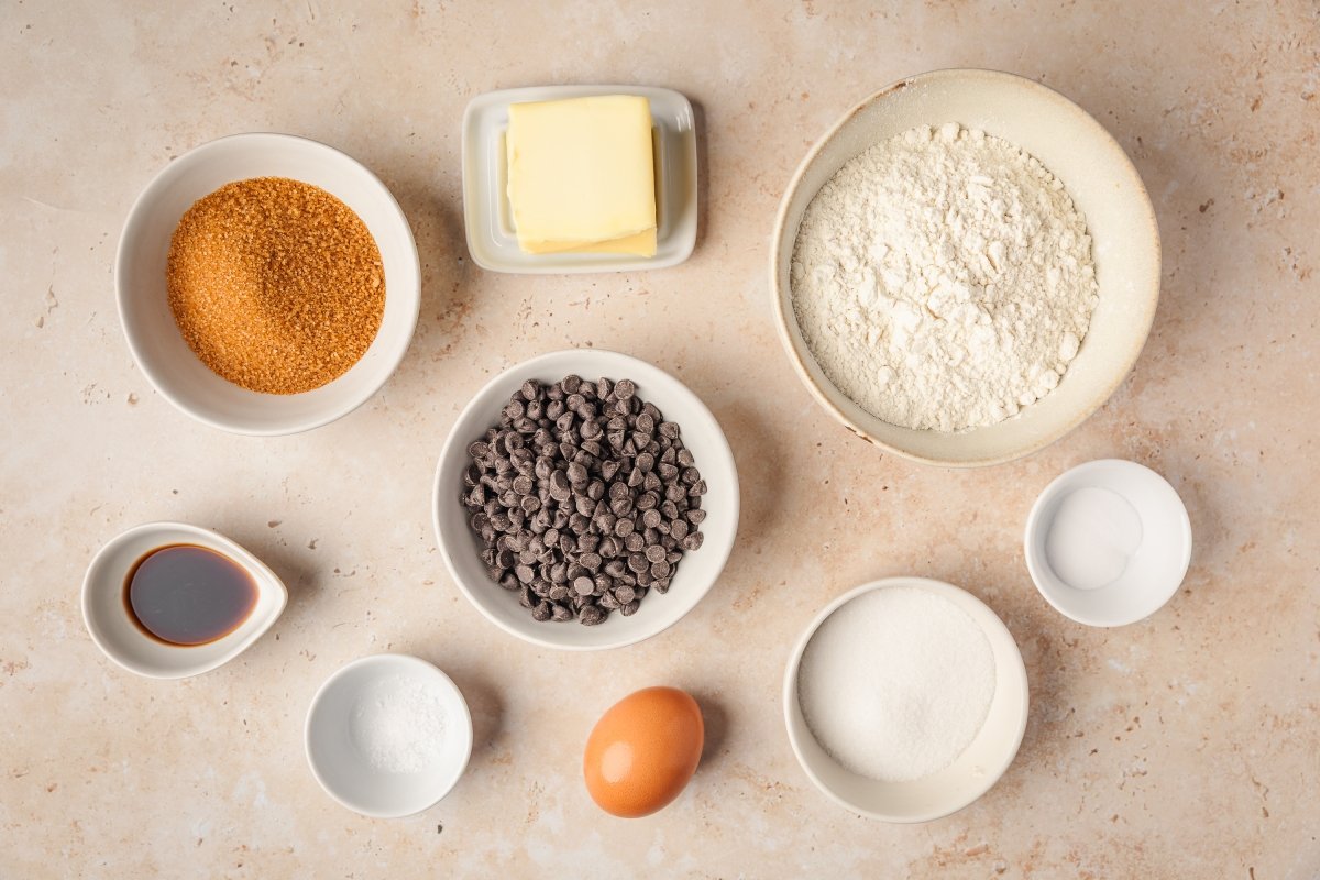 Ingredientes de las cookies americanas en Thermomix