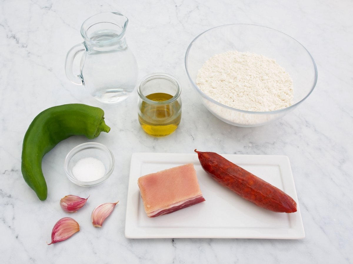 Ingredientes de las migas de harina