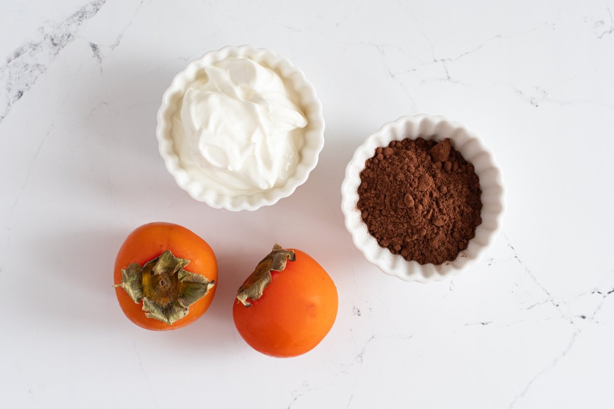 Ingredientes de las natillas de caqui