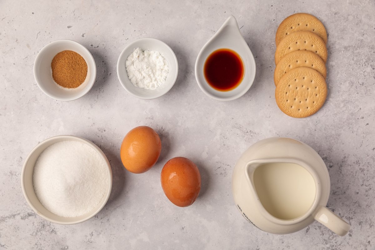 Ingredientes de las natillas en Thermomix